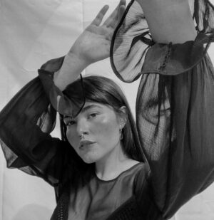 A night in paris silk blouse